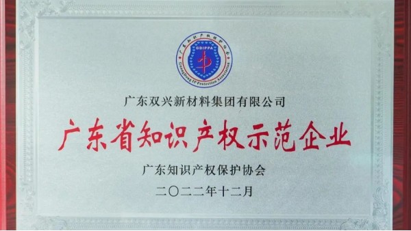 荣获“知识产权示范企业”荣誉